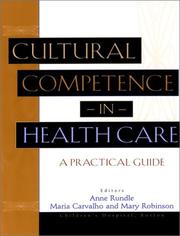 Front cover of Cultural competence in health care by Anne Rundle