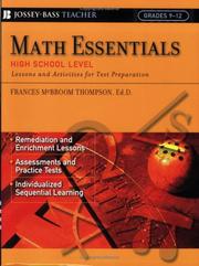 Cover of Math Essentials, High School Level by Frances McBroom, Ed.D. Thompson
