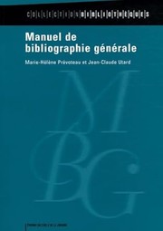 Front cover of manuel de bibliographie générale by Alain Morgat