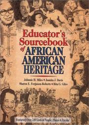 Front cover of Educator's sourcebook of African American heritage by Johnnie H. Miles
