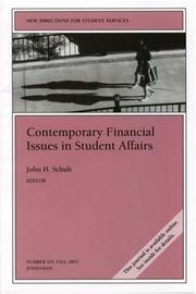 Front cover of Contemporary Financial Issues in Student Affairs by John H. Schuh