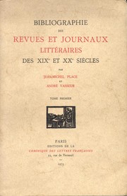 Cover of Bibliographie des revues et journaux littéraires des XIXe et XXe siècles by Jean-Michel Place