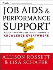 Cover of Job aids and performance support by Allison Rossett