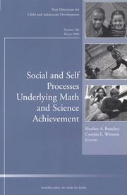 Front cover of Social and Self Processes Underlying Math and Science Achievement by CAD Staff