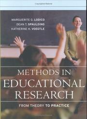 Front cover of Methods in educational research by Marguerite G. Lodico