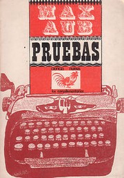 Cover of Pruebas by Max Aub