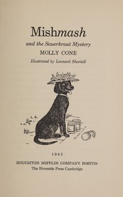 Front cover of Mishmash and the Sauerkraut Mystery by Molly Cone
