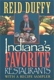 Front cover of Indiana's Favorite Restaurants by Reid Duffy