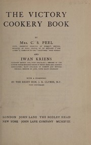 Front cover of The victory cookery book by Peel, C. S. Mrs
