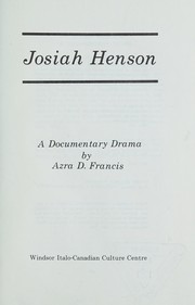 Cover of Josiah Henson by Azra D. Francis