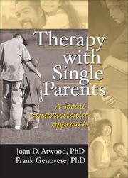 Front cover of Therapy with single parents by Joan D. Atwood