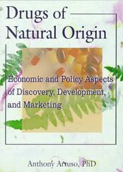 Front cover of Drugs of natural origin by Anthony Artuso