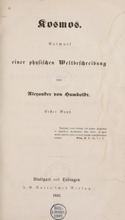 Front cover of Kosmos. Entwurf einer physischen Weltbeschreibung by Alexander von Humboldt