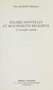 Front cover of Eglises nouvelles et mouvements religieux by Pius Ngandu Nkashama