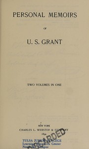 Cover of Personal Memoirs of U. S. Grant (2 volumes in 1) by Ulysses S. Grant