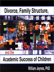 Cover of Divorce, Family Structure, and the Academic Success of Children by William Jeynes