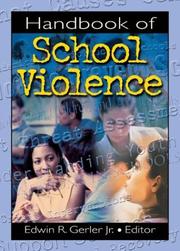 Front cover of Handbook of School Violence by Edwin R. Gerler
