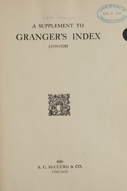 Front cover of A supplement to Granger's index (1919-1928) by Edith Granger