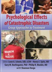 Front cover of Psychological effects of catastrophic disasters by Leon A. Schein