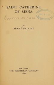Cover of Saint Catherine of Siena by Alice Curtayne