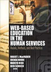 Cover of Web-based education in the human services by Robert J. MacFadden