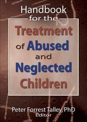 Front cover of Handbook for the treatment of abused and neglected children by P. Forrest Talley