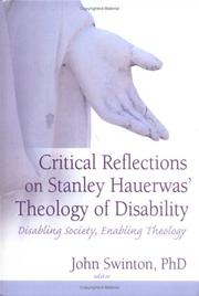 Front cover of Critical reflections on Stanley Hauerwas' theology of disability by Stanley Hauerwas