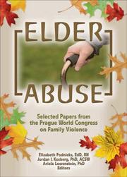 Front cover of Elder abuse by Elizabeth Podnieks