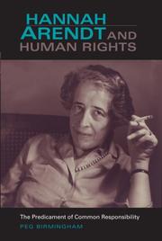 Front cover of Hannah Arendt & Human Rights by Peg Birmingham