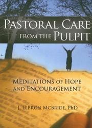 Front cover of Pastoral Care from the Pulpit by J. Lebron McBride