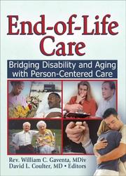 Front cover of End-of-life care by William C. Gaventa