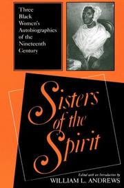 Cover of Sisters of the Spirit by William L. Andrews
