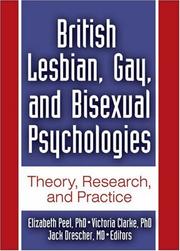 Cover of British lesbian, gay, and bisexual psychologies by Elizabeth Peel