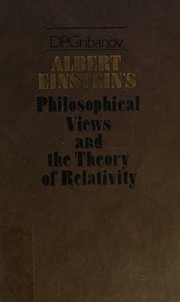 Front cover of Albert Einstein's philosophical views and the theory of relativity by D. P. Gribanov