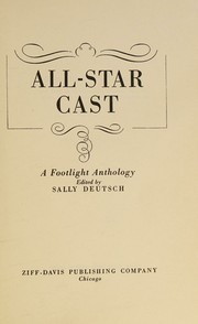 Cover of All-star cast by Sally Deutsch