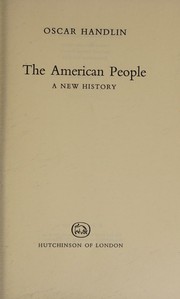 Front cover of The American people by Oscar Handlin