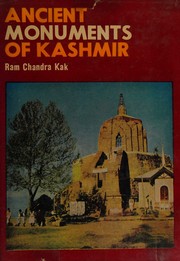 Front cover of Ancient monuments of Kashmir by Ram Chandra Kak