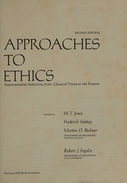 Front cover of Approaches to ethics by W. T. Jones