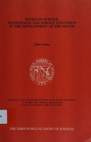 Front cover of Notes on Science Technology and Science Education in the Development of the South by Abdus Salam