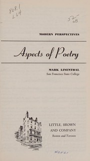 Front cover of Aspects of poetry by Mark Linenthal