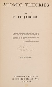 Cover of Atomic theories by F. H. Loring