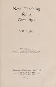 Front cover of New teaching for a new age by A. H. T. Glover