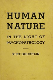 Cover of Human nature in the light of psychopathology by Kurt Goldstein