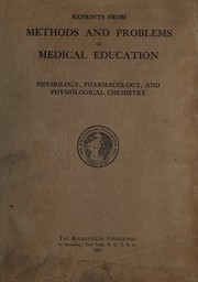 Front cover of Reprints from Methods and problems of medical education by Rockefeller Foundation