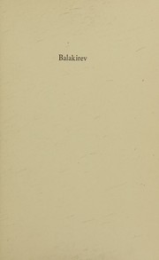 Cover of Balakirev by Edward Garden