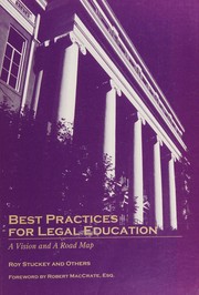 Front cover of Best Practices for Legal Education by Roy Stuckey and others
