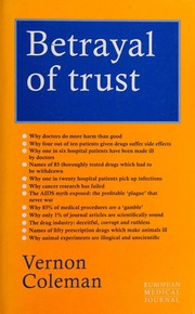 Front cover of Betrayal of Trust by Vernon Coleman