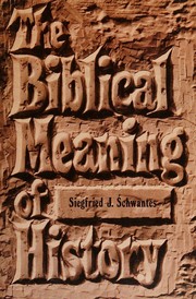 Front cover of The Biblical meaning of history by Siegfried J. Schwantes