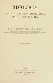Front cover of Biology; an introduction to medical and other studies by P. D. F. Murray