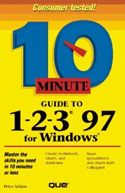 Front cover of 10 minute guide to 1-2-3 97 for Windows by Peter G. Aitken